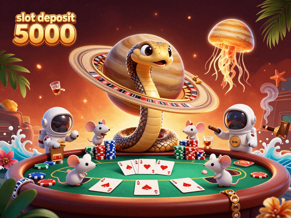 Engage with the slot deposit 5000 and experience cosmic gambling in a vibrant 3D illustration.