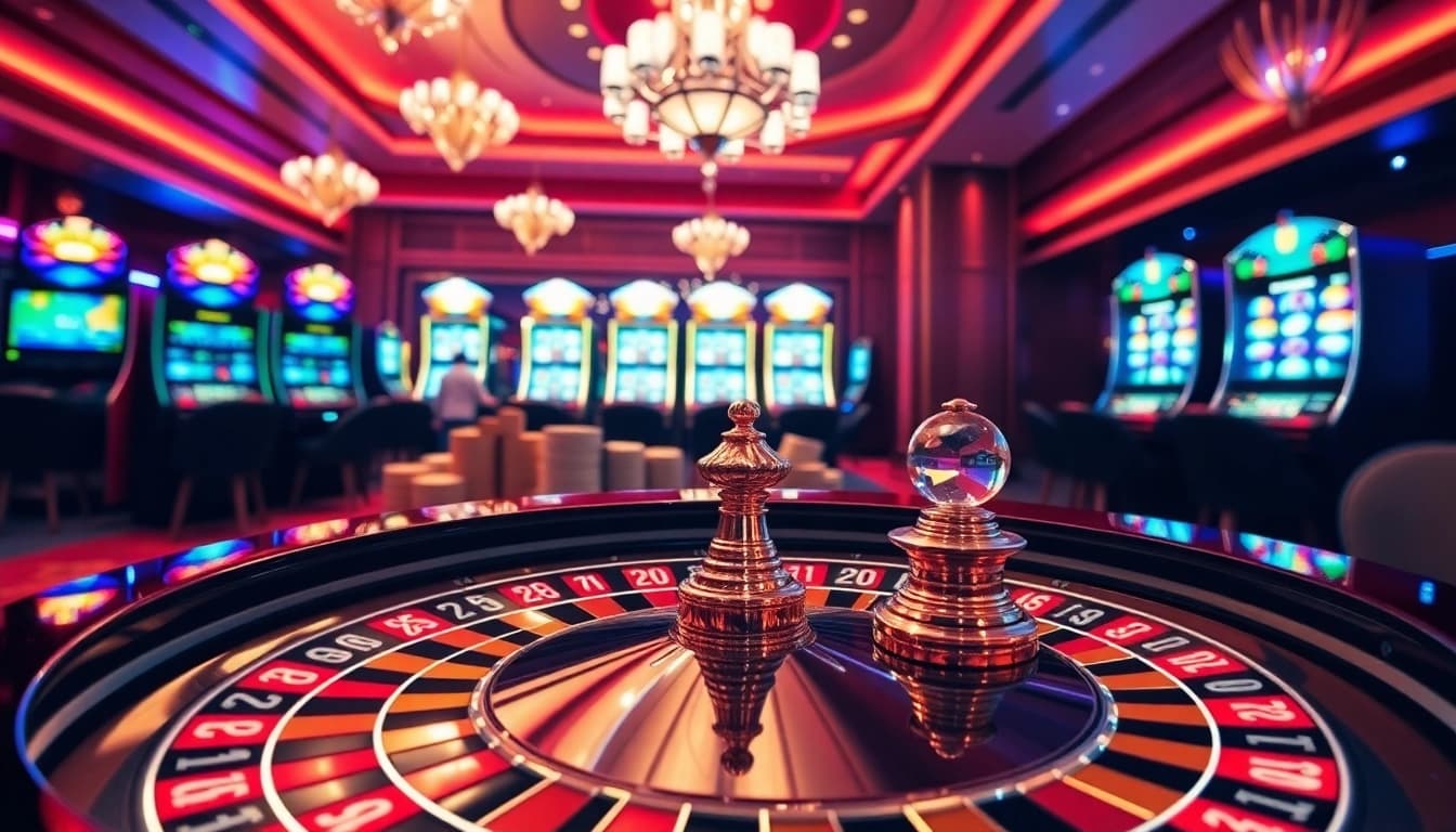 Engage in thrilling games at 18win com with vibrant casino visuals showcasing roulette and poker.