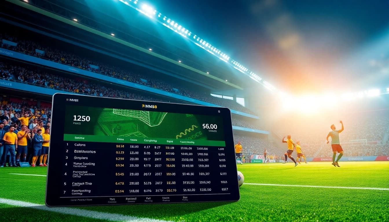 Exciting football match showcasing live betting on mm88 futbol.