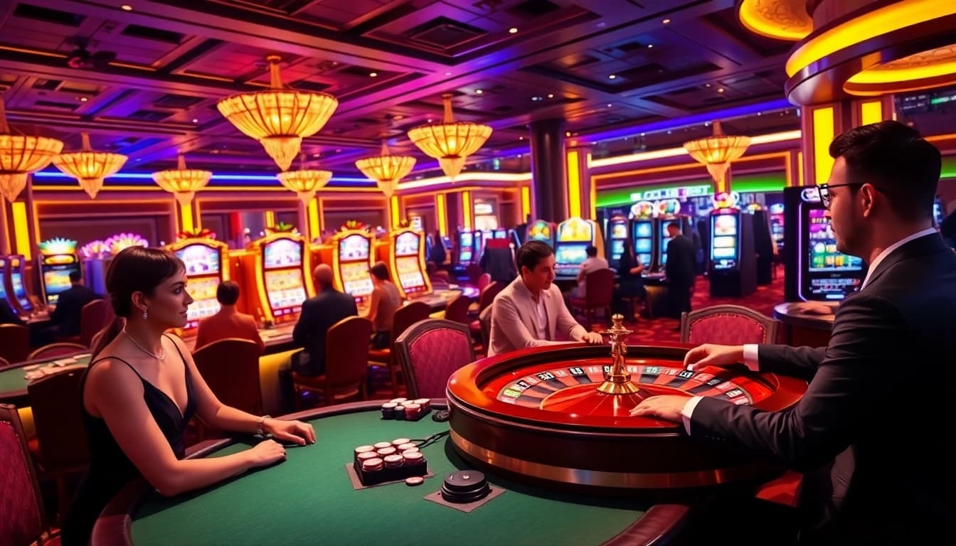 Experience high-stakes gambling at J88, where players engage in thrilling casino games.