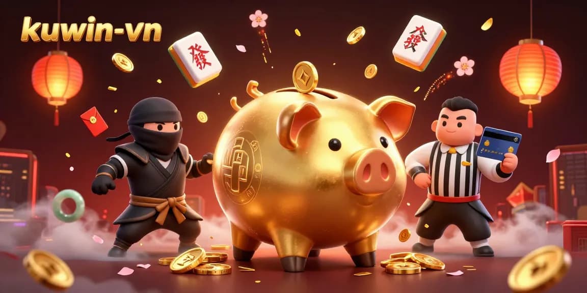 Winning strategies and vibrant scenes from kuwin-vn's online casino action with dynamic elements.