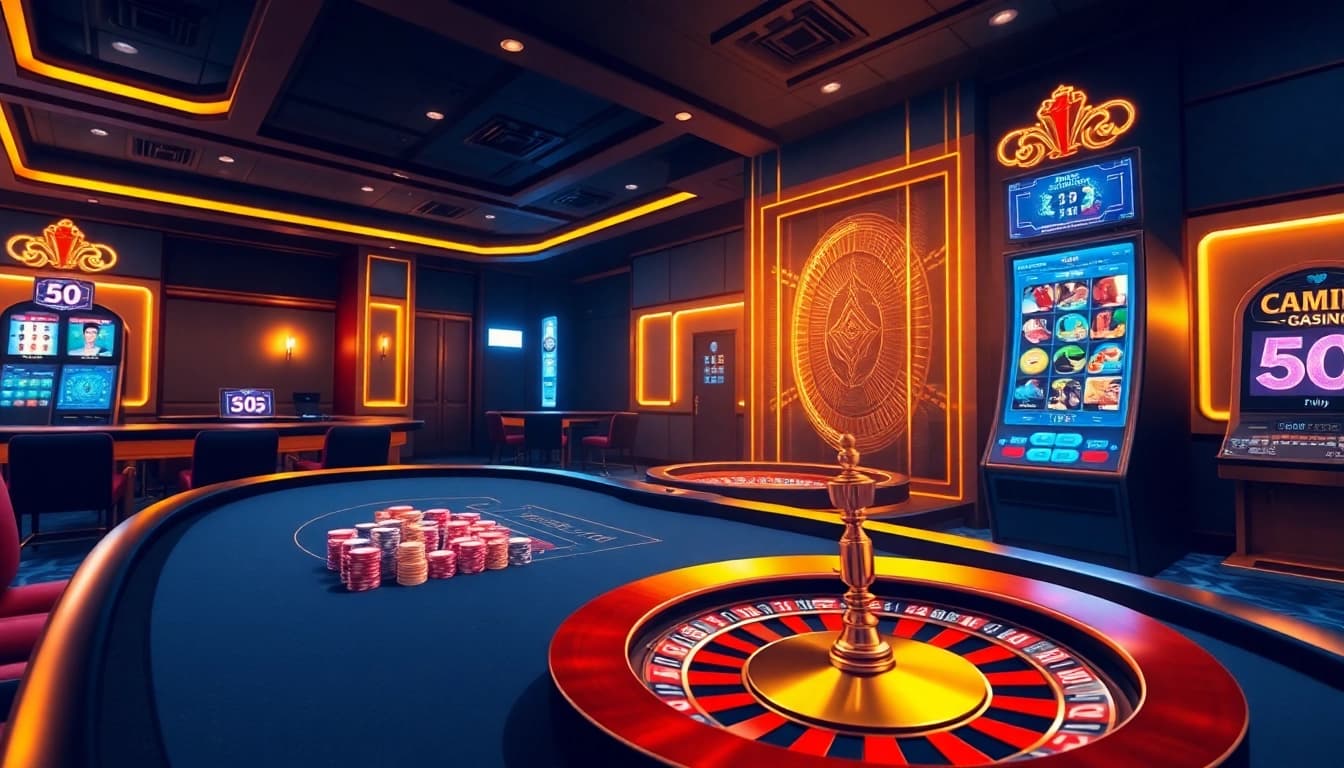 Experience the excitement of gambling at https://13win.group/ with a vibrant casino scene featuring poker chips and a roulette wheel.