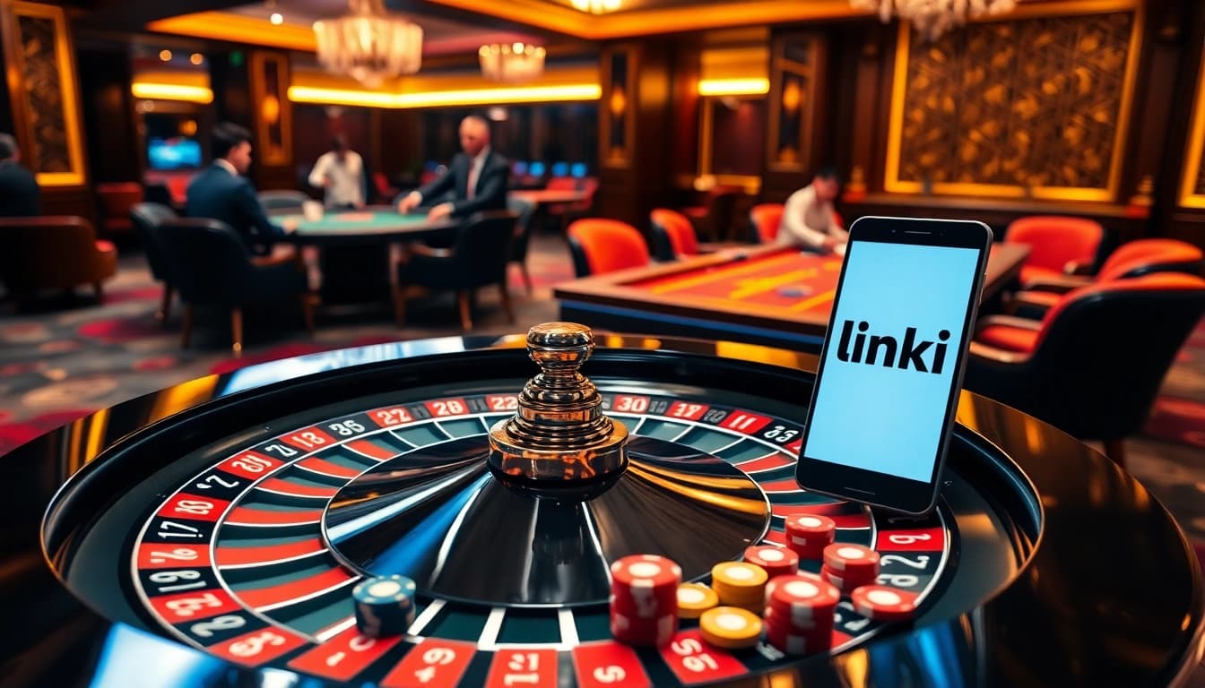 Exciting casino action with link 88i on a mobile interface and vibrant roulette table