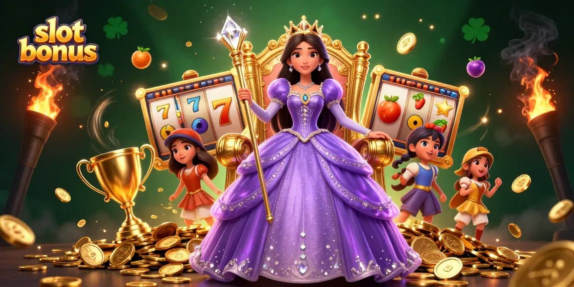Experience the slot bonus excitement with this stunning casino illustration featuring vibrant game elements and thrilling visuals.