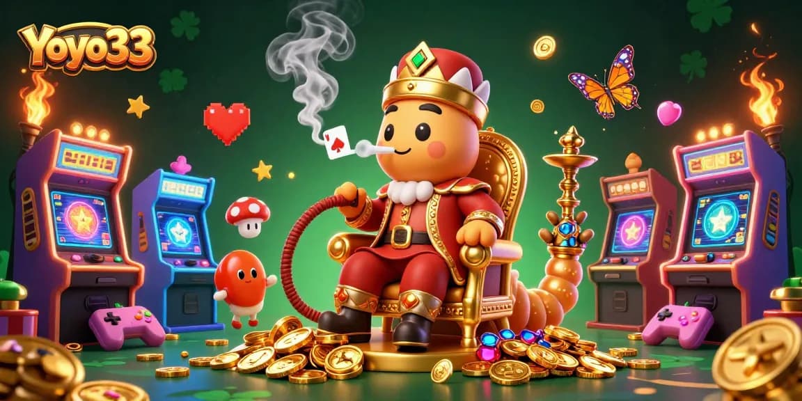 Engage with Yoyo33's colorful casino world, featuring unique characters and vibrant gaming symbols.