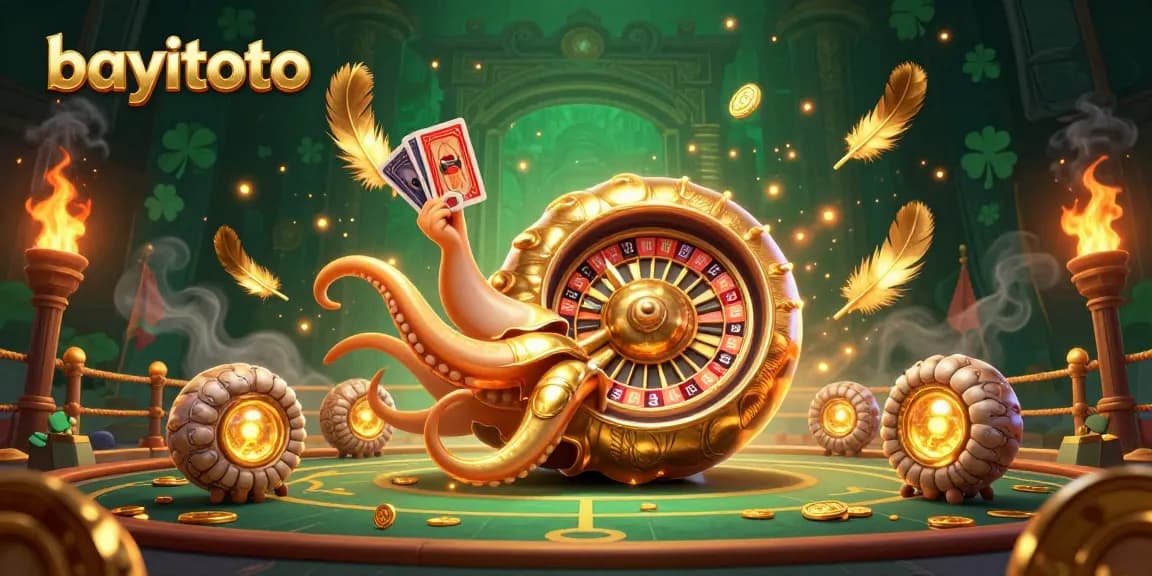 Experience excitement with bayitoto as a giant nautilus spins the roulette, surrounded by glowing treasures.