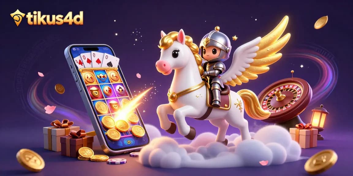Engage with tikus4d as a celestial horse and knight race through a vibrant casino world.