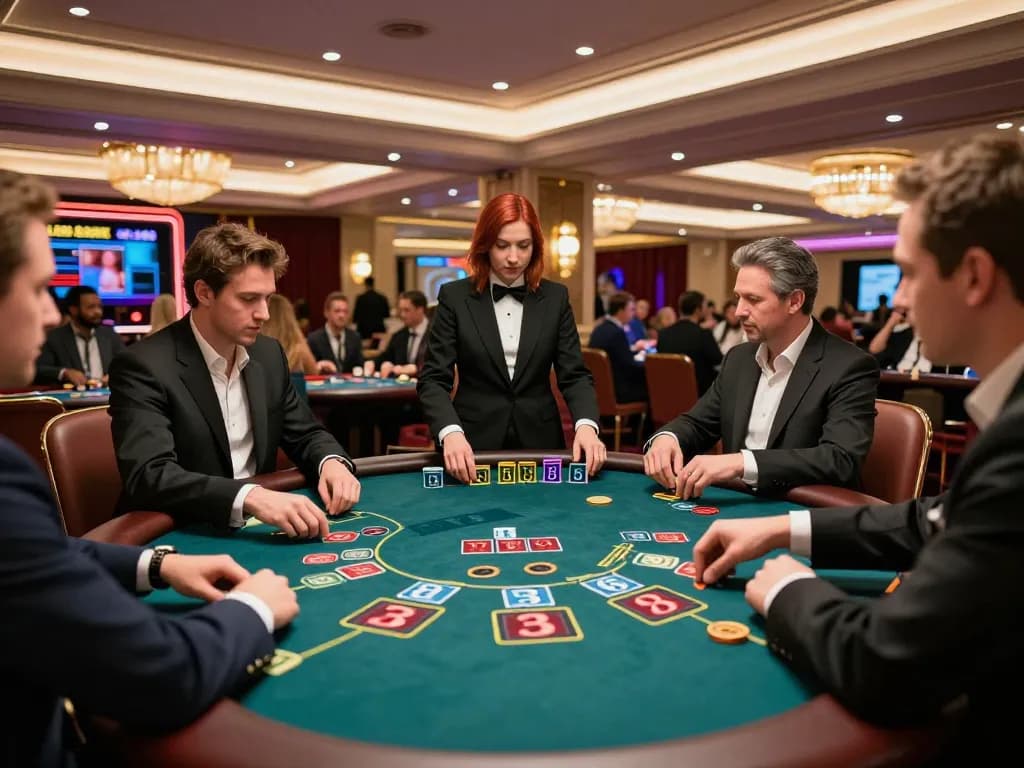 Engaging gameplay at king33 live casino blackjack table with players strategizing.
