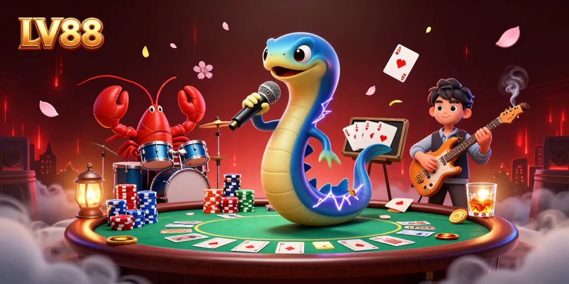 Play exciting casino games at LV88 with unique characters and vibrant elements.