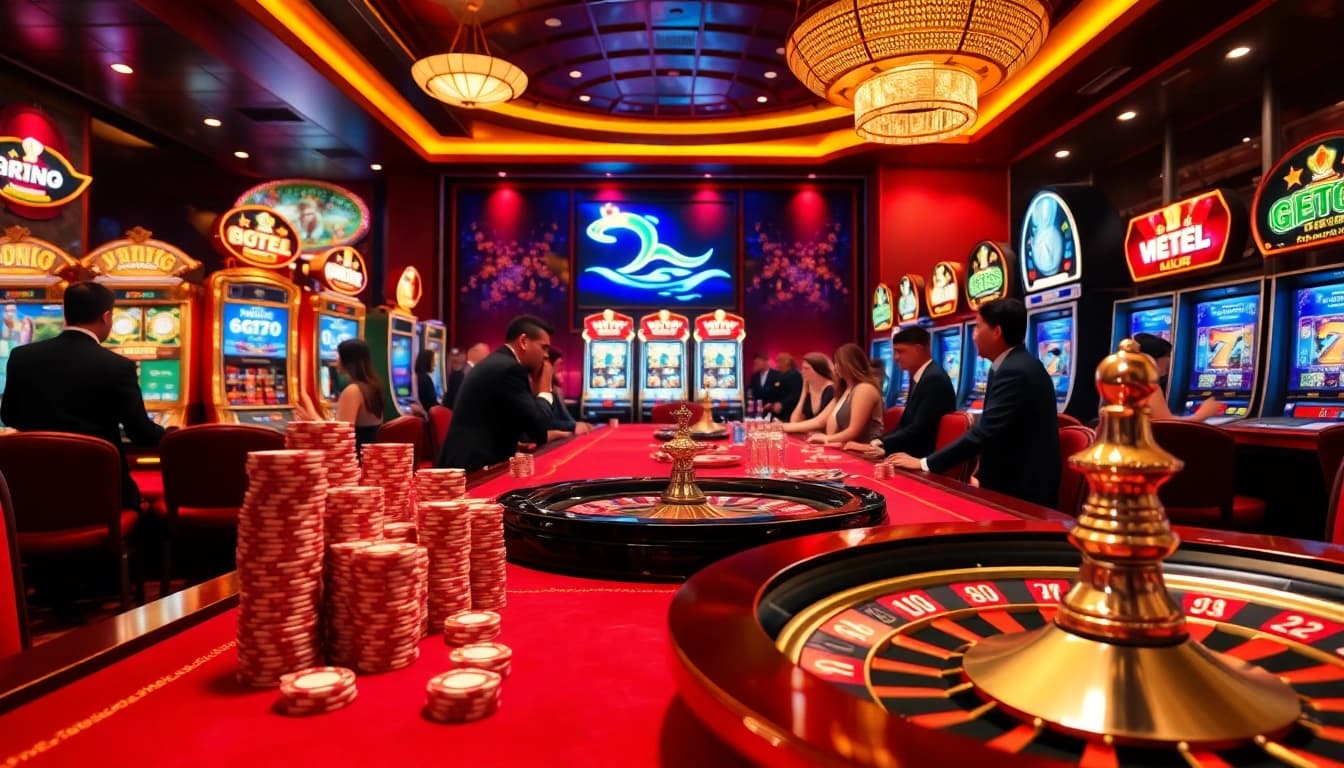 Experience the thrill of gambling at a luxurious casino, featuring a vibrant 링크모음 of games and excitement.
