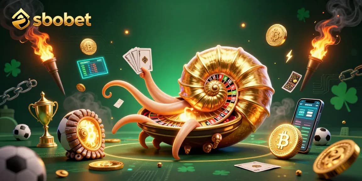 Place bets and win big with sbobet, a vibrant illustration showcasing sports betting elements.
