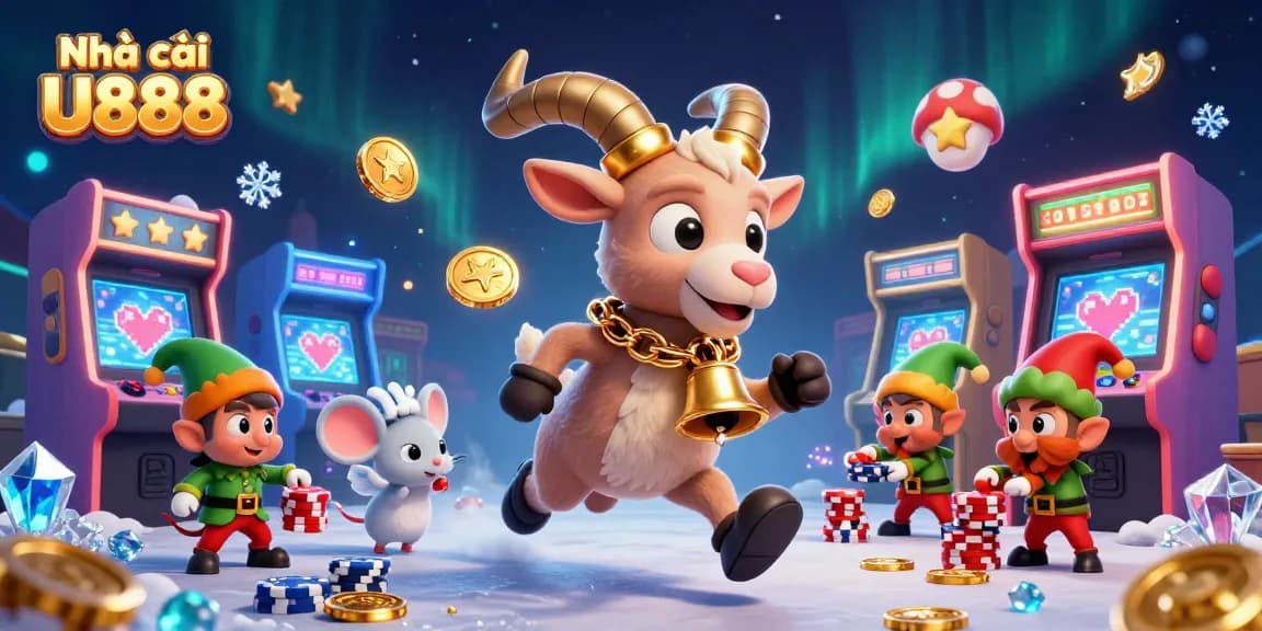 Engage in exciting gaming at Nhà cái U888 with festive casino adventures featuring Krampus and playful gremlins.