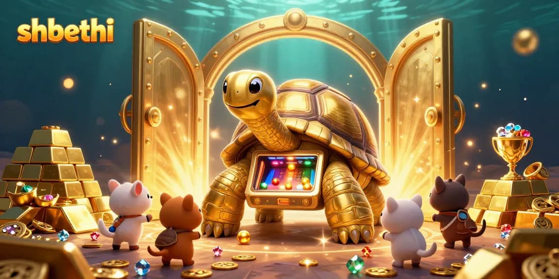 Engage with shbethi's exciting casino experience featuring golden treasures and animated characters.
