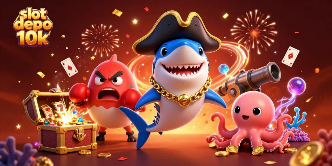 Engage with the thrilling slot depo 10k experience featuring vibrant undersea characters and elements.