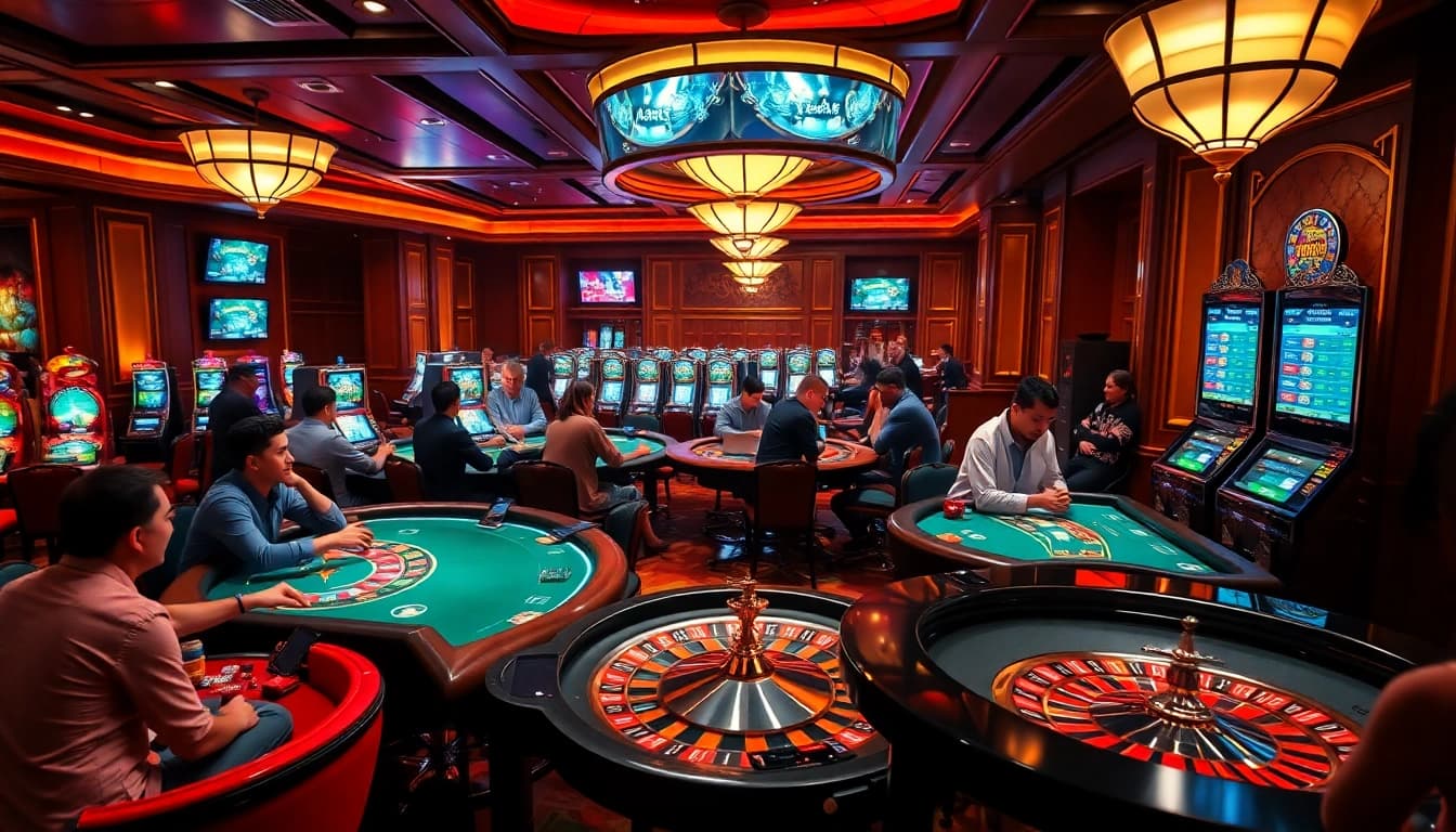Experience the thrill of tải 8xbet with vibrant casino gaming elements and engaging players.