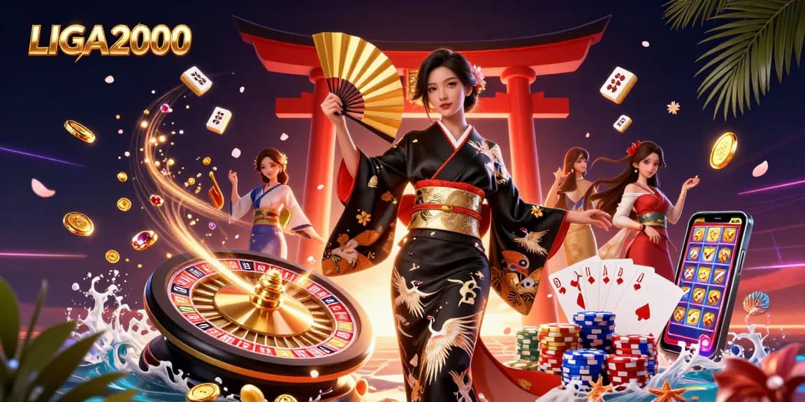 Jelajahi suasana kasino LIGA2000 yang semarak dengan permainan slot yang menakjubkan, elemen poker, dan atmosfer yang kaya.