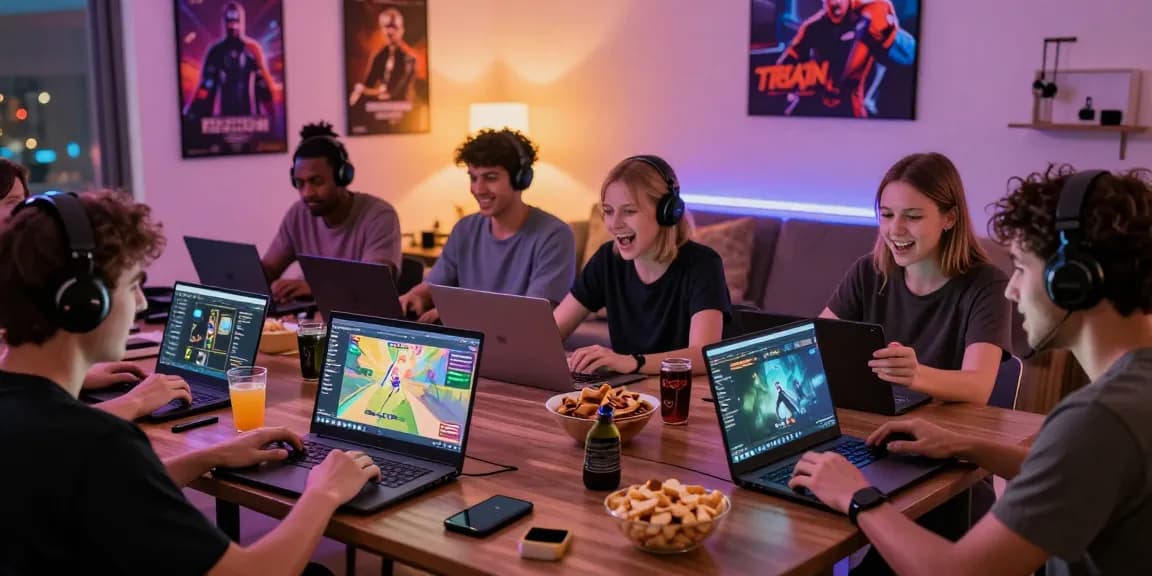 Exciting mahajitu online gaming scene with diverse players enjoying a vibrant gaming atmosphere