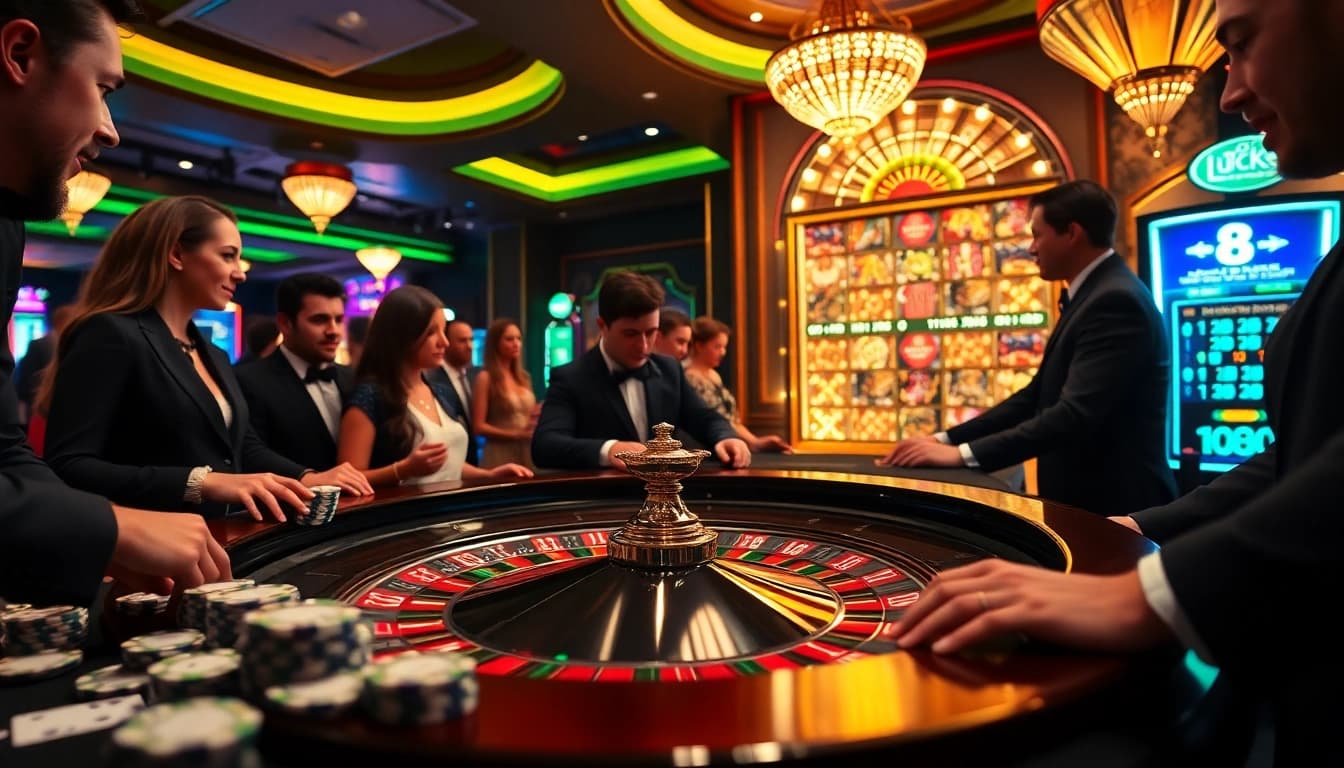 Experience thrilling gameplay at Luck8 with professional dealers and vibrant roulette tables.