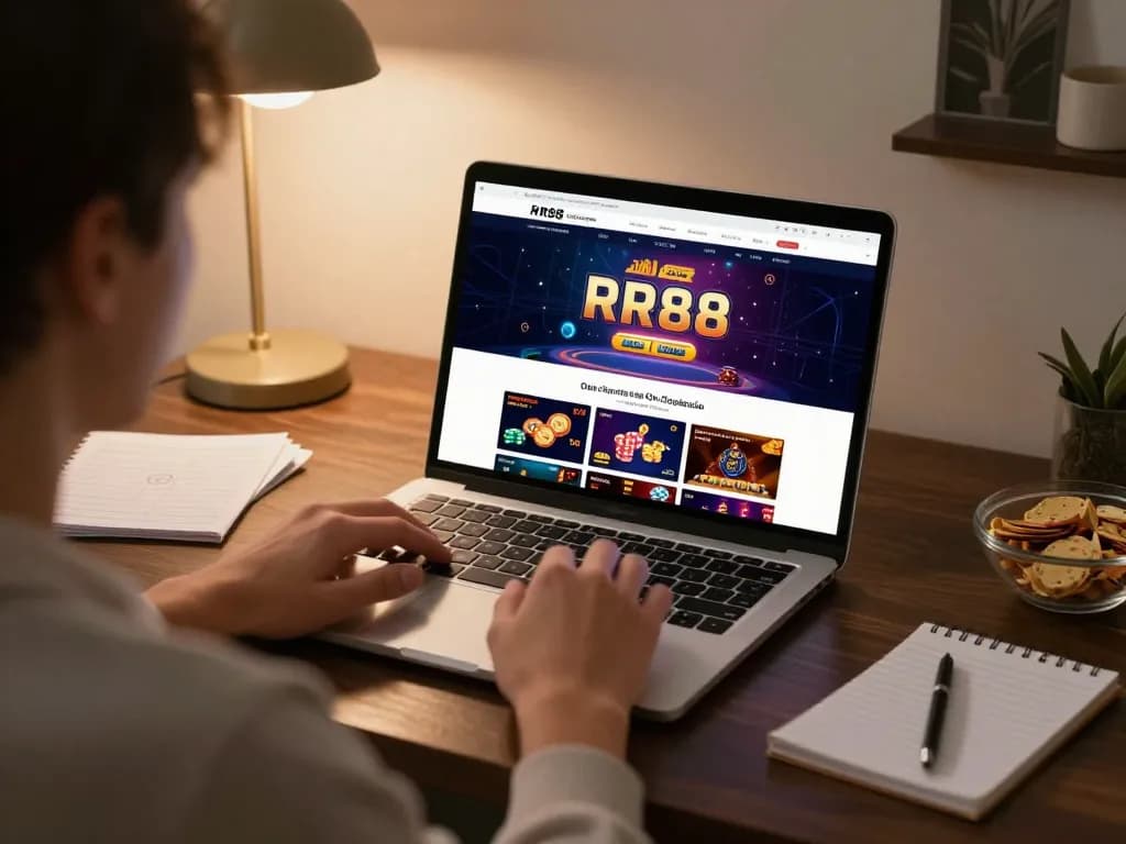 Player engaging with the RR88 online casino interface for a seamless gaming experience