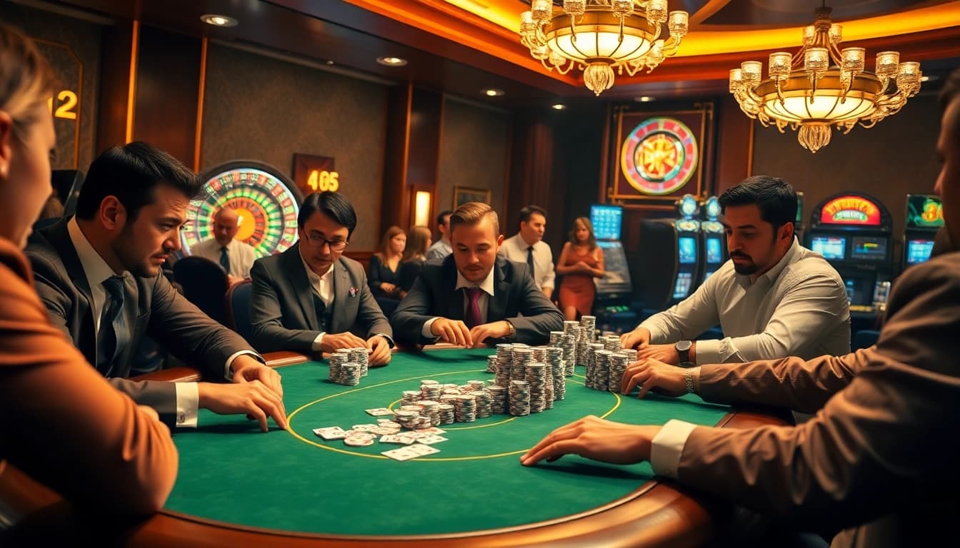 Experience the thrill at Nhà Cái NEW88 with luxurious poker tables and exciting casino games.