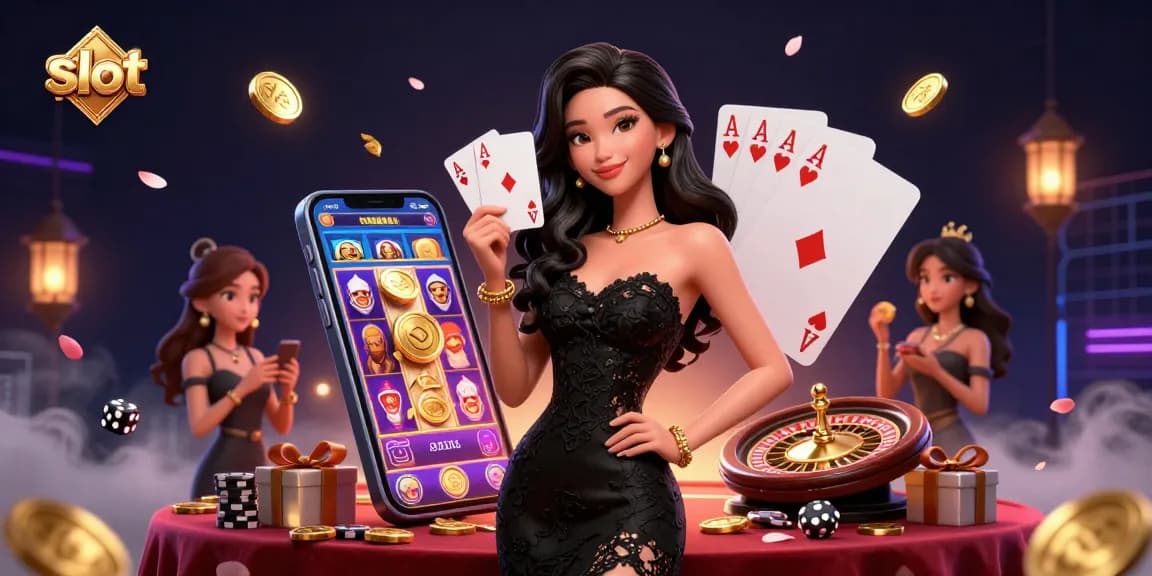 Experience thrilling slot action featuring an elegant Asian woman at a luxury casino, showcasing vibrant gameplay and jackpot excitement.