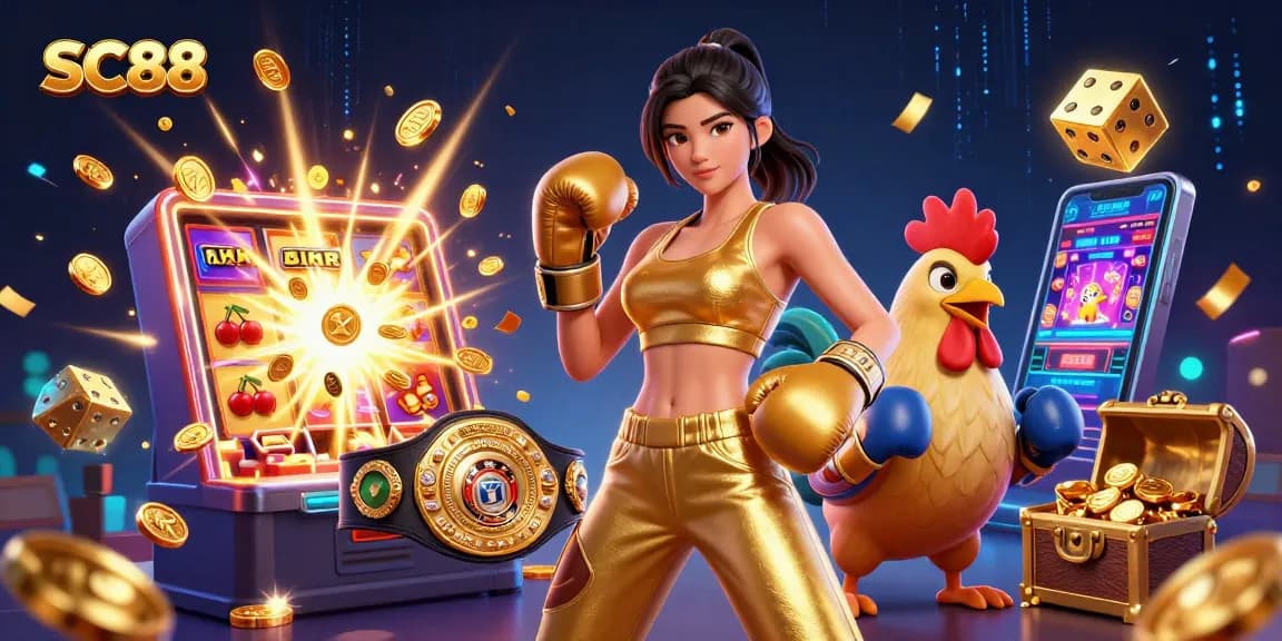 Experience the excitement of SC88 with thrilling casino action and vibrant characters in a dynamic setting.