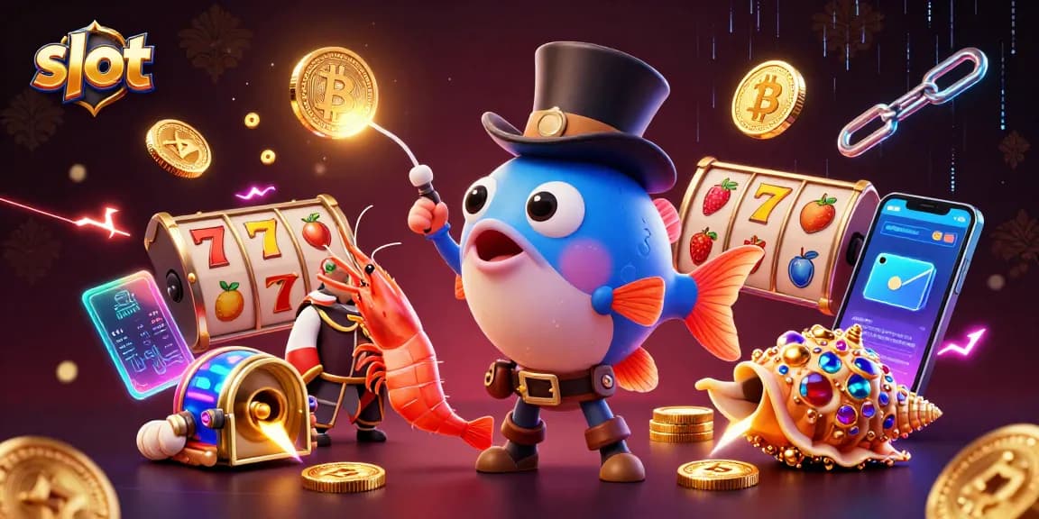 Slot gacor menarik uang emas dengan karakter kartun laut yang menyenangkan.