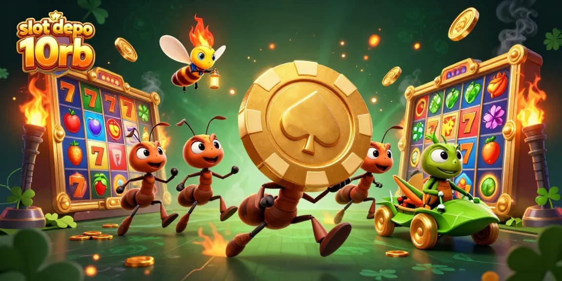 Experience thrilling wins at slot depo 10rb with this captivating 3D illustration.