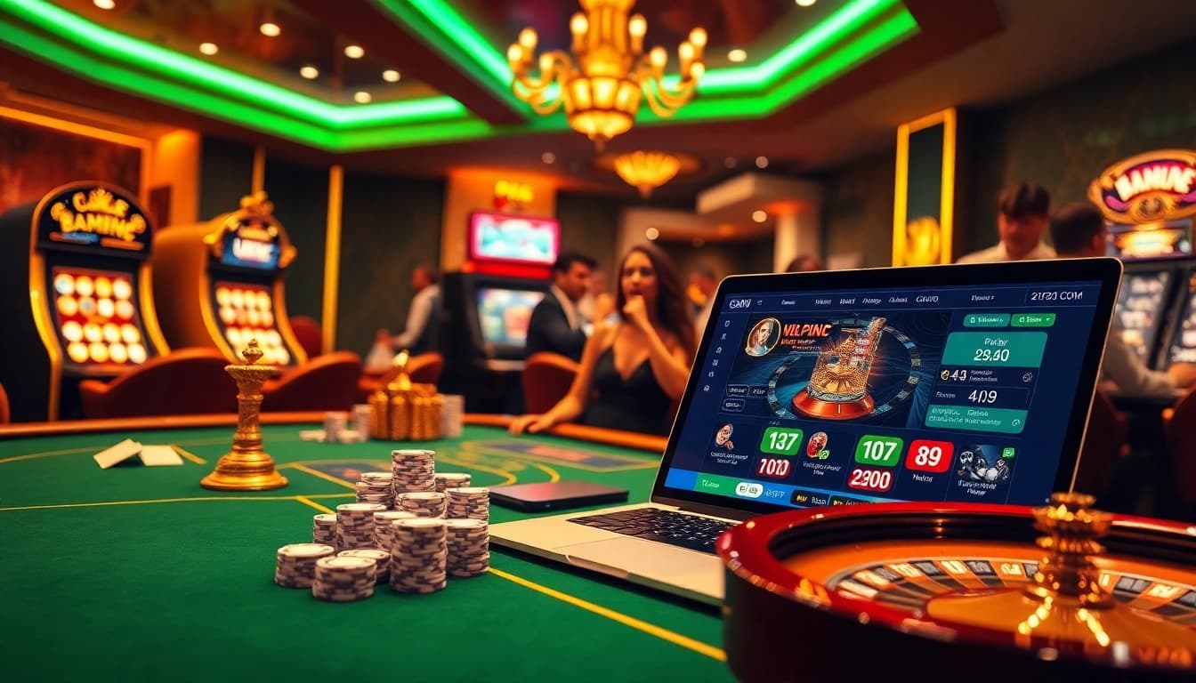 Experience the excitement of 2PH222 COM with vibrant online casino gaming elements.
