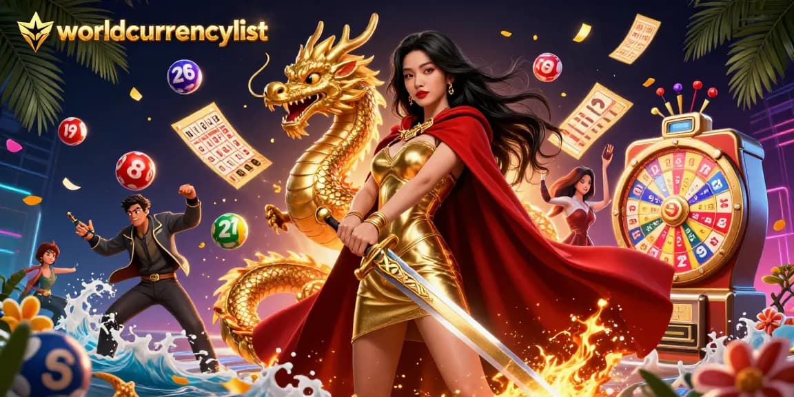 Engage with the dynamic worldcurrencylist as colorful lottery balls and prizes spin in an epic 3D scene.