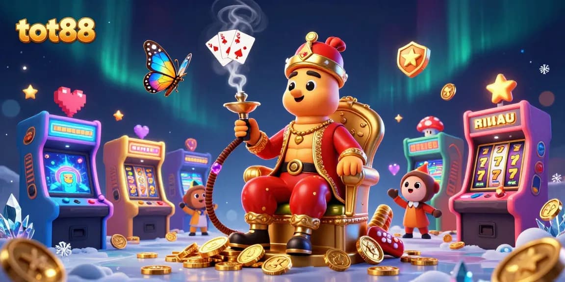 Experience thrilling action at tot88 with a vibrant, cartoonish casino world full of games and characters.