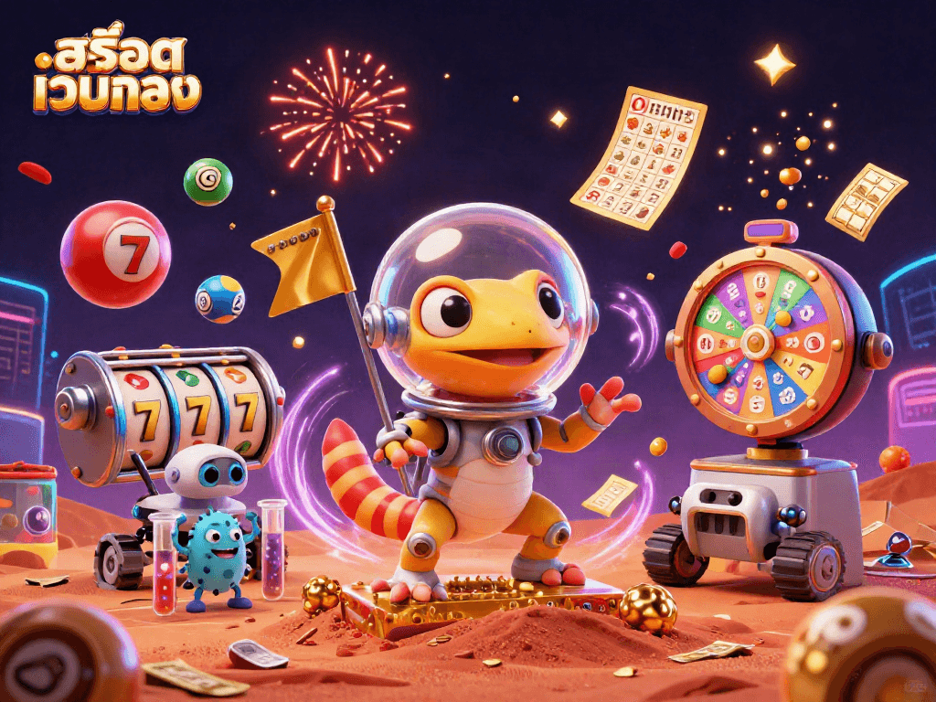 Experience thrilling slots and jackpots with the unique สล็อตเว็บตรง casino image.