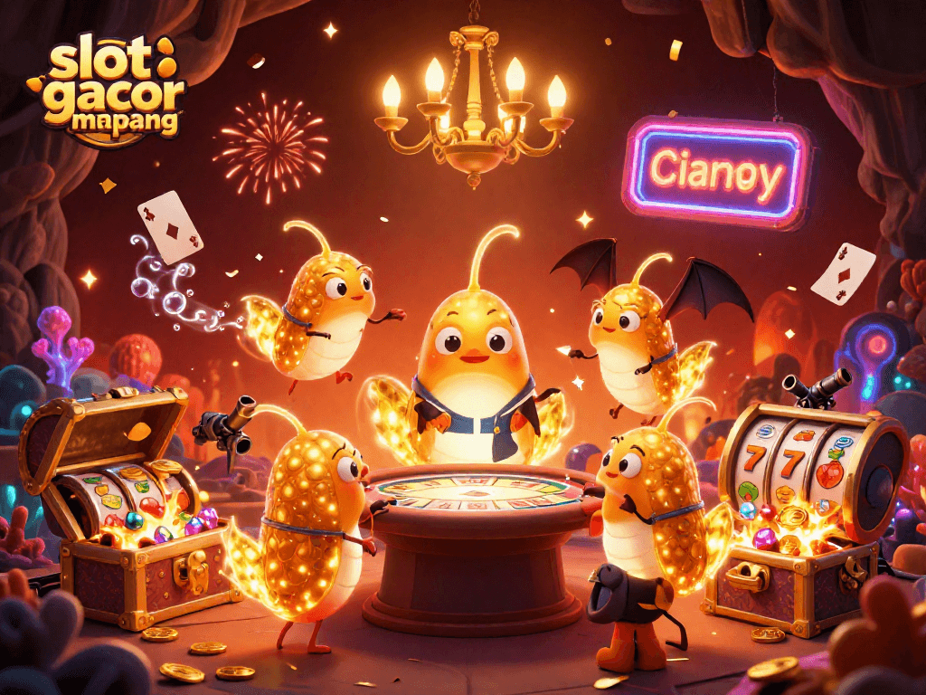 Experience the thrill of slot gacor gampang menang with vibrant casino elements and winning energy.
