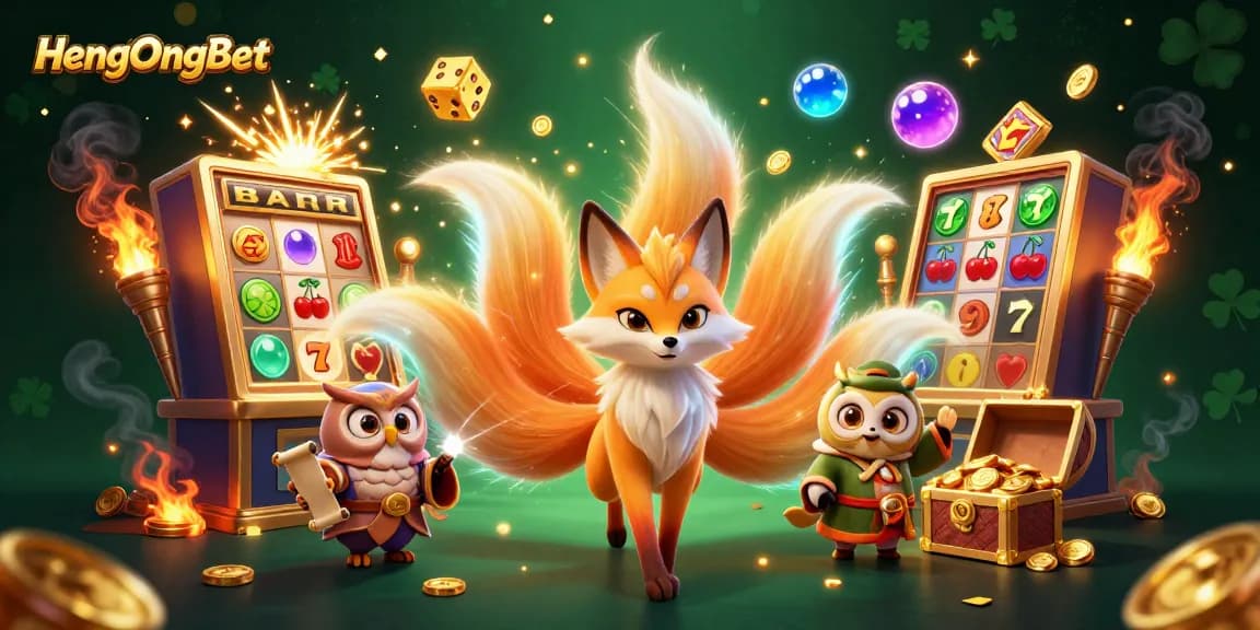 Experience the excitement at HengOngBet with vibrant 3D characters and casino elements bursting with rewards!