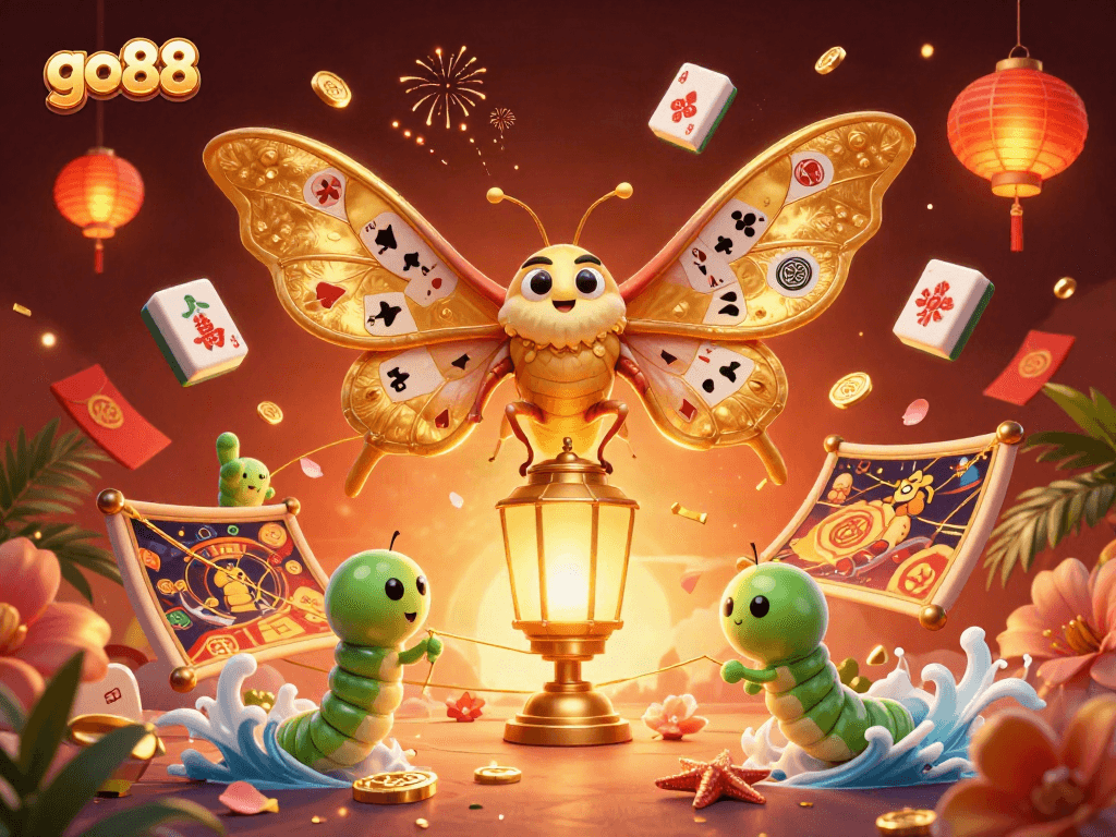 Experience the excitement of go88 with a vibrant casino-themed digital illustration.