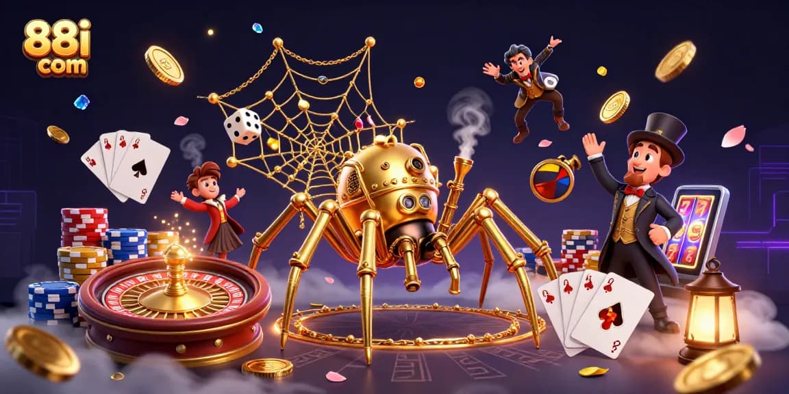 Catch thrills at 88i com with a dynamic steampunk casino scene filled with golden adventures.