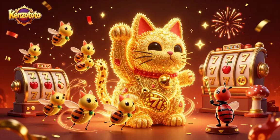 Spin winning reels and unlock bonuses with kenzototo's vibrant slot adventure.