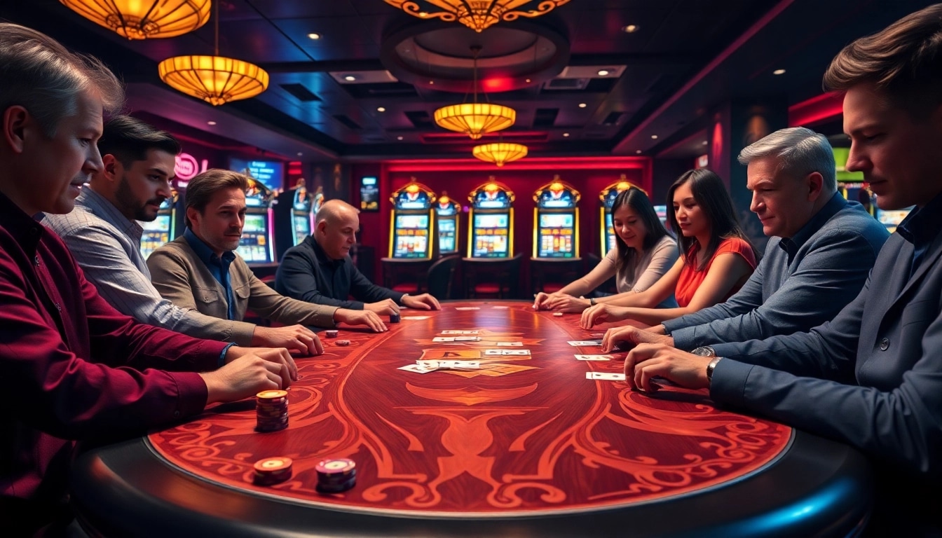 Experience the excitement of TR88 at a luxurious casino poker table with vibrant chips.