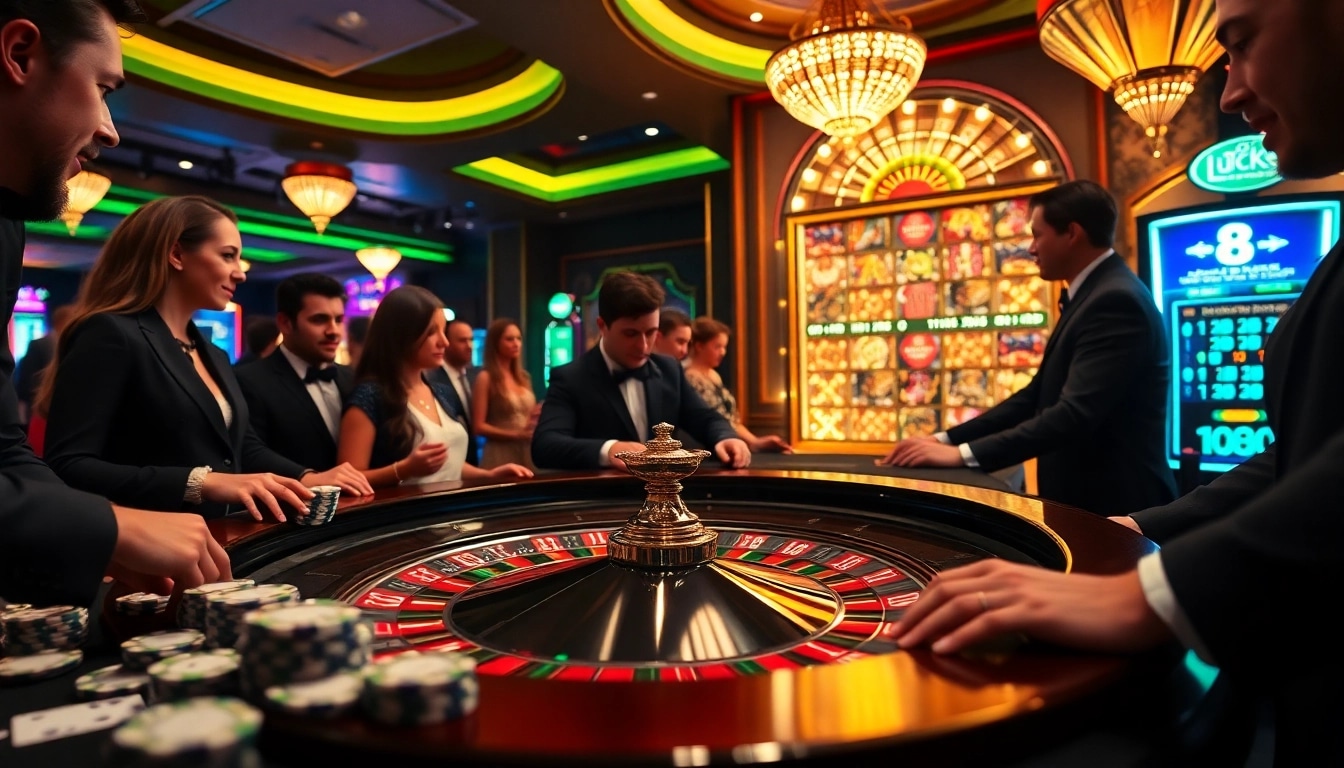 Experience thrilling gameplay at Luck8 with professional dealers and vibrant roulette tables.