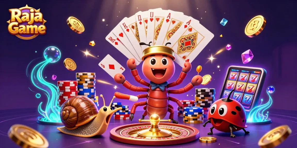 Raja Game showcases a unique casino experience with cartoon characters in a dynamic gaming scene.