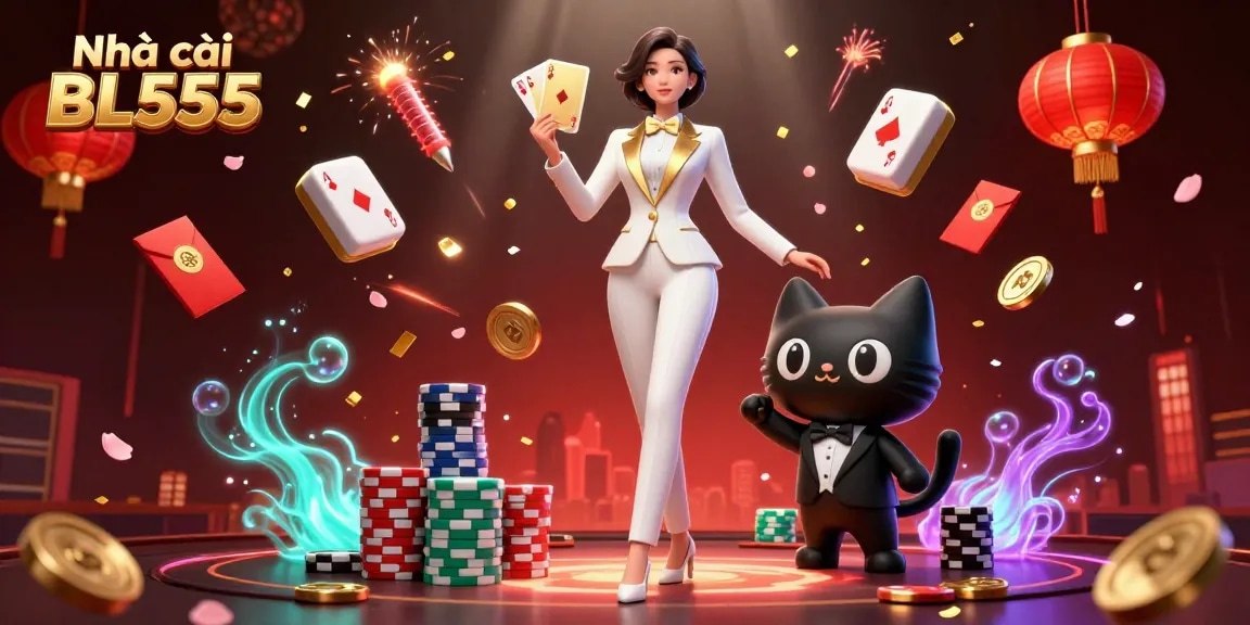 Engage with Nhà cái BL555 and enjoy thrilling 3D casino experiences with vibrant elements and characters.