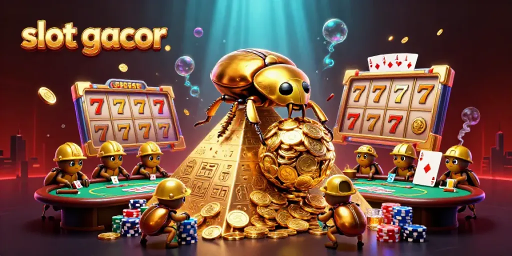 Experience the thrill of slot gacor with colorful casino elements and vibrant characters!