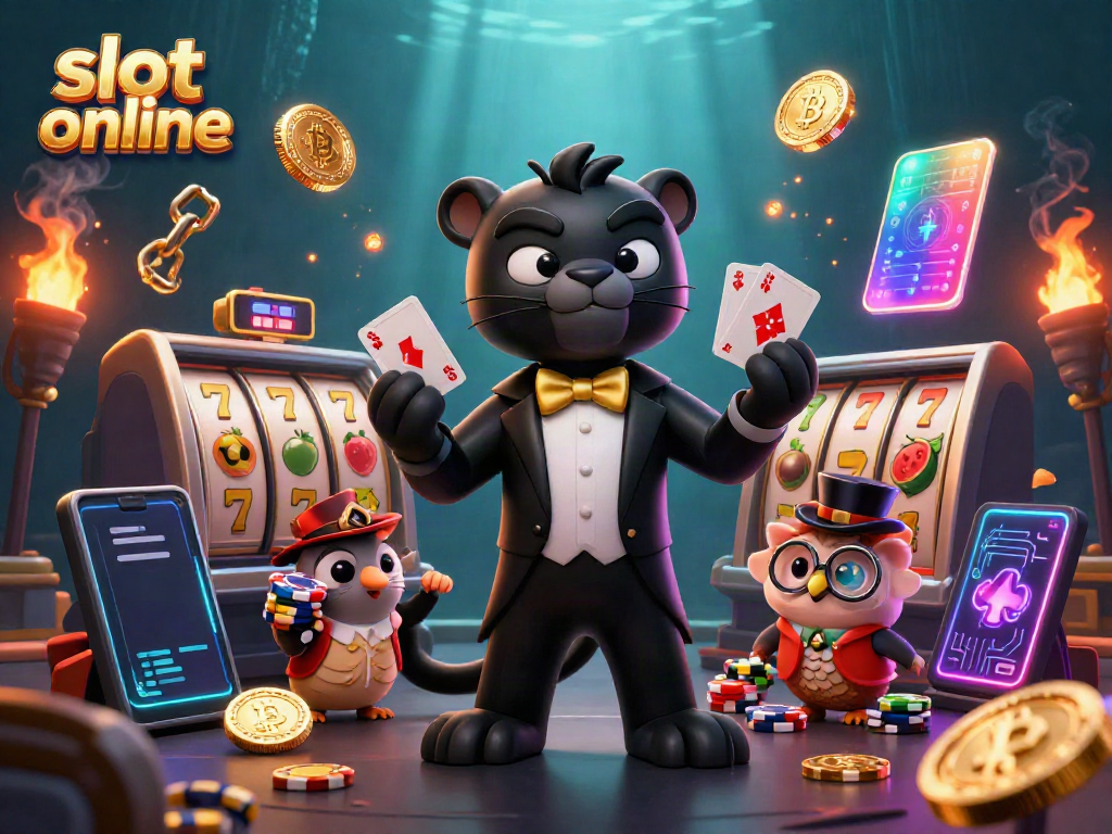 Slot online: panther, burung hantu, dan tikus beruntung bermain slot dengan simbol yang cerah dan jackpot.