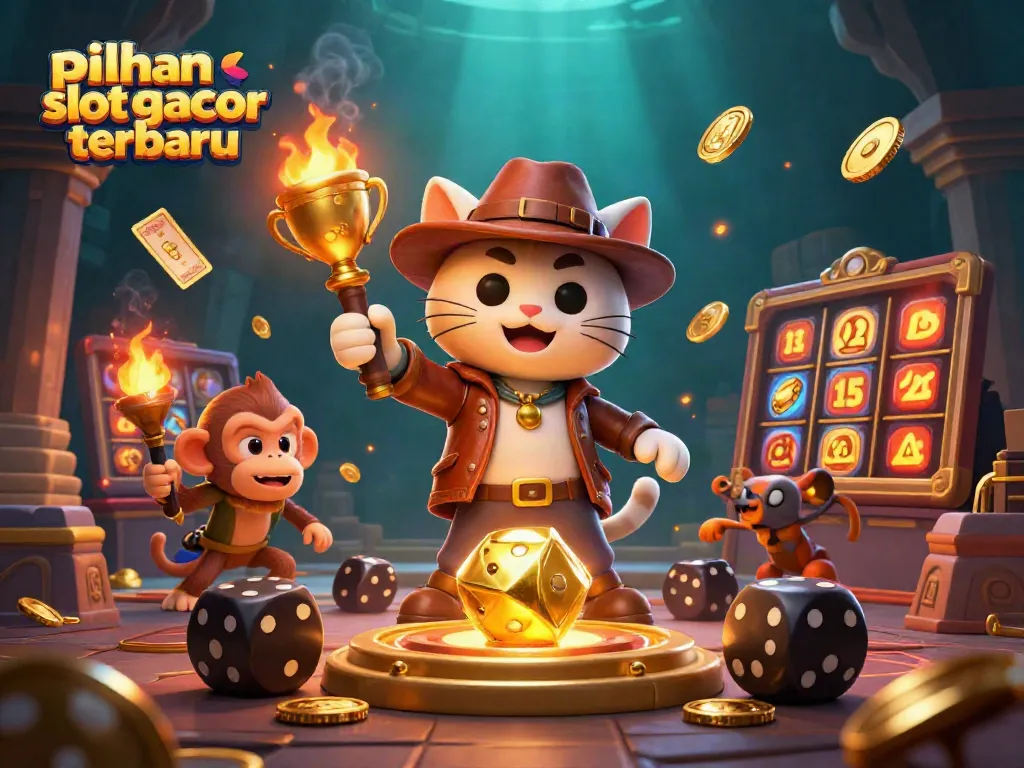 Menangkan permainan di pilihan slot gacor terbaru dengan simbol jackpot yang berkilau dan karakter petualang.