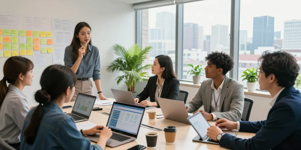 Kolaborasi bisnis di ruang kantor dengan komunikasi langsung di platform balak66.