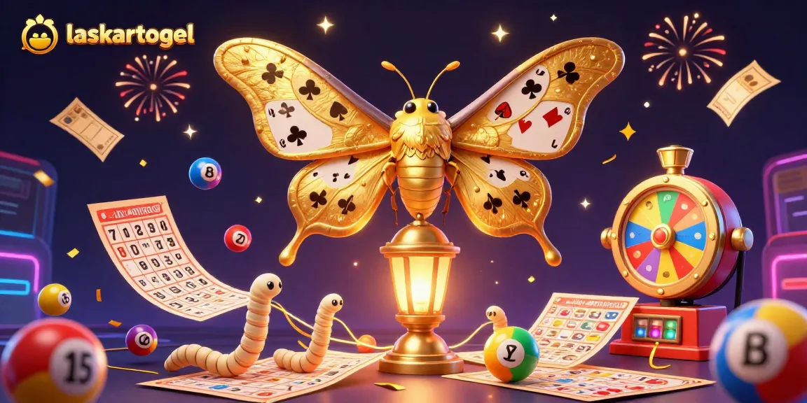 Experience the premium features of laskartogel with a dynamic illustration of lottery excitement and vibrant casino elements.