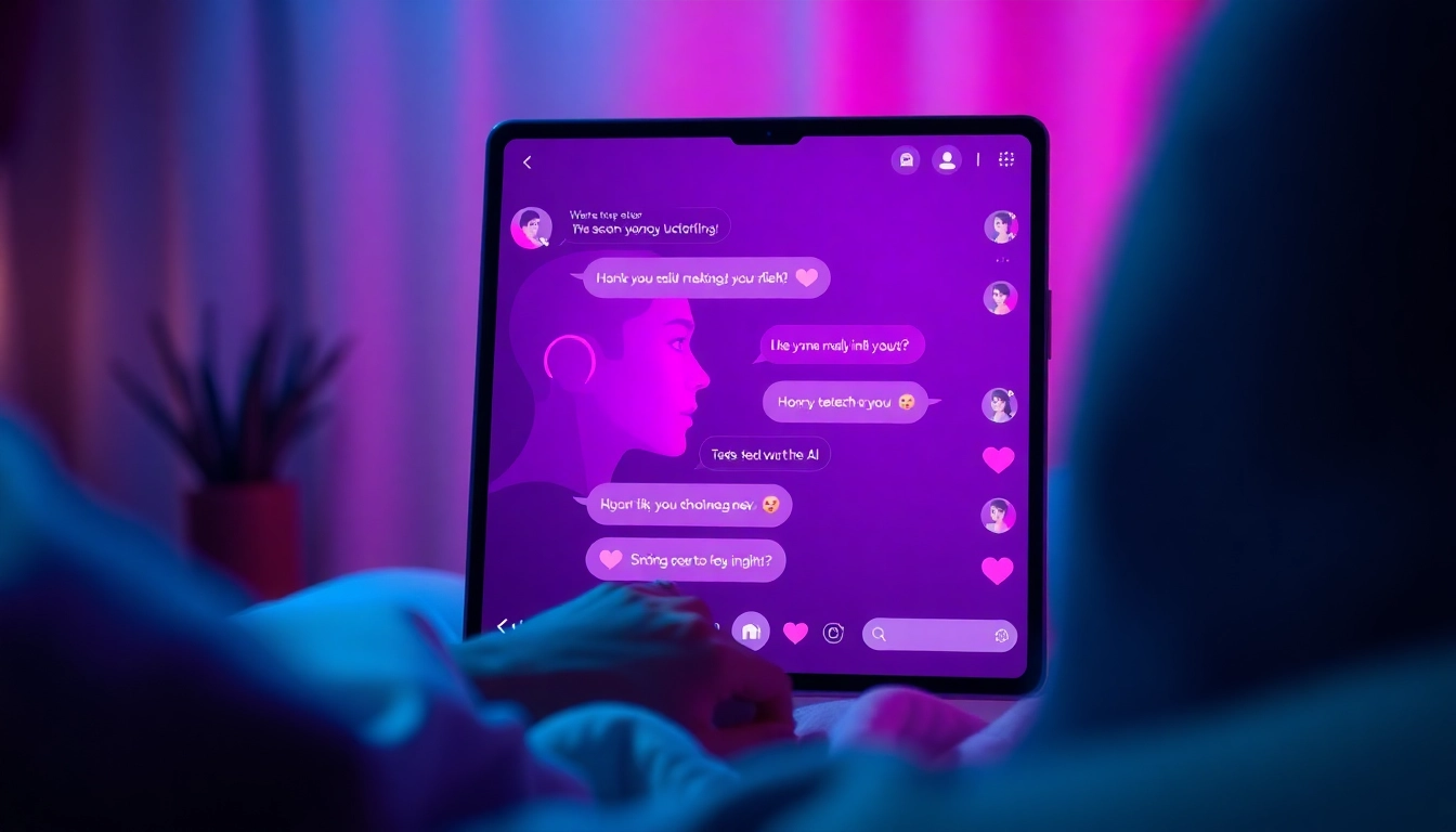 Engaging chat interface illustrating free sex AI interactions with a cozy atmosphere.