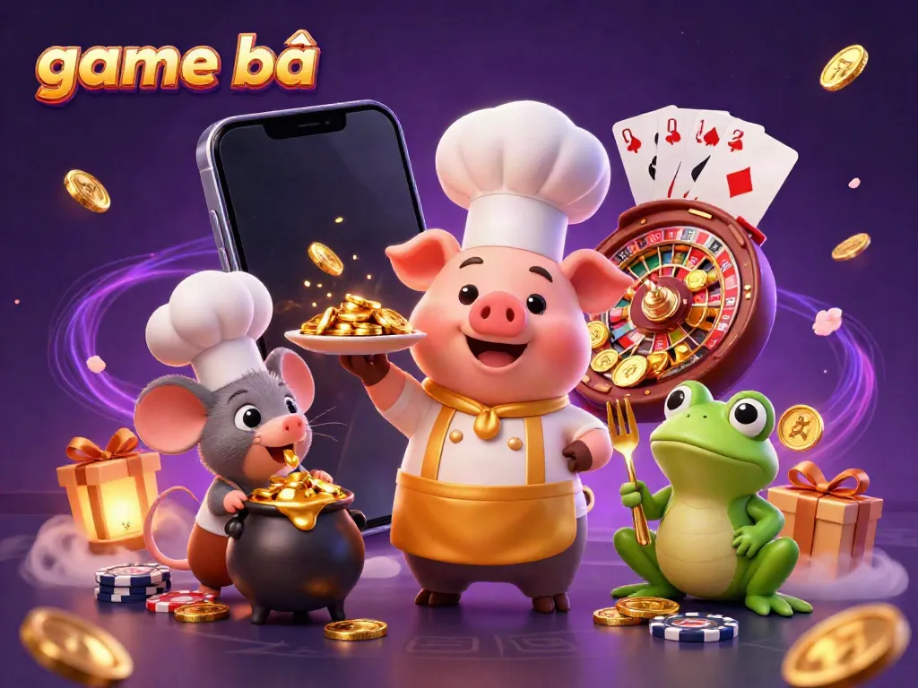 Experience thrilling game bài with a vibrant scene featuring dynamic characters and casino elements.