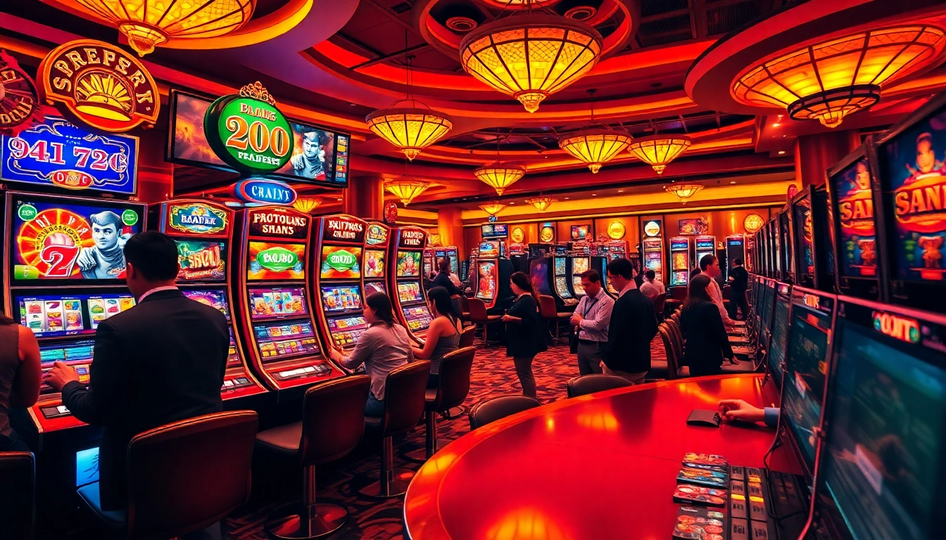 Play exciting slot games at a vibrant 슬롯사이트 featuring dazzling machines and casino ambiance.