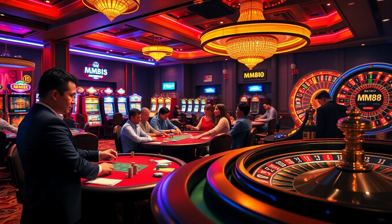 Experience high-stakes poker and vibrant gaming action at mm88 casino.